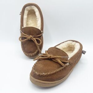 Lam slip on moccasin slippers - 13 youth